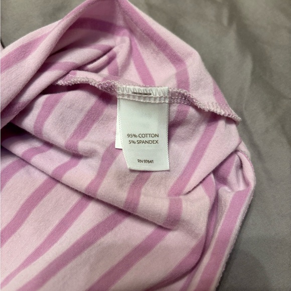 J.Jill Pink Striped 3/4 Sleeve Boat Neck Tee | Soft Casual Top - Picture 8 of 8